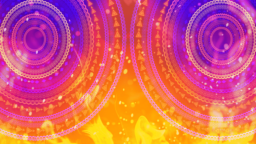 Slide af spillet 12 Masks of Fire Drum Frenzy
