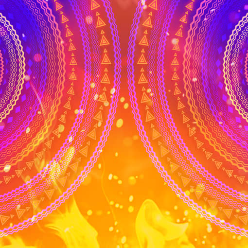 12 Masks of Fire Drum Frenzy baggrund